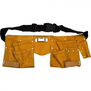 TOP TOOLS Monteurgürtel, 10 Taschen, 2 Halter für Hammer, echtes Leder TOP TOOLS Monteurgürtel, 10 Taschen, 2 Halter für Hammer, echtes Leder