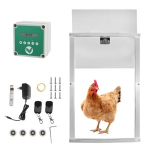 SWANEW Chlopně pro kuřata Automatické dveře pro kuřata 2v1 Chlopně pro domácí zvířata Chlopně pro drůbež 30x30cm
