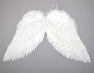 Engelflügel / Federflügel / Größe 80x55 cm / 1 Stück / weiss Engelflügel / Federflügel / Größe 80x55 cm / 1 Stück / weiss