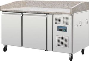 Polar Serie G 2-Türiger Pizzakühltisch Mit Marmorfläche 428L