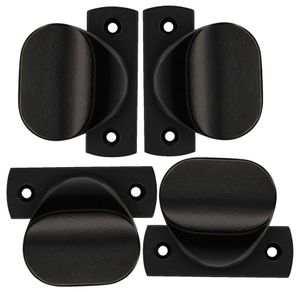 KOTARBAU® Türknauf 65mm 4Stk. Schwarz mit Kurzem Schild für Türen Tore Pforten