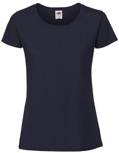 Damen T-Shirt Ringspun Premium T Lady-fit - Farbe: Deep Navy - Größe: L