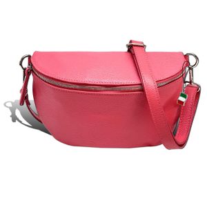 Florence Echtleder Bauchtasche groß Damen rot Umhängetasche Jugend D2OTF825E