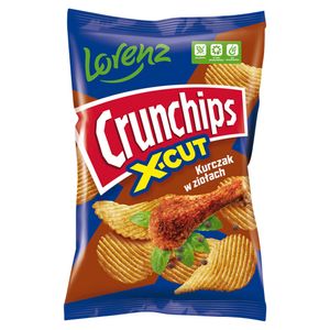 Crunchips X-Cut chipsy ziemniaczane z kurczakiem i ziołami 140 G