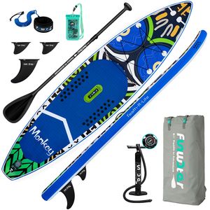 Funwater Aufblasbares Stand Up Paddling Board 150kg, 335x83x15cm,Paddle-Board-Set, paddle,  Handpumpe, Stand up Paddle Board
