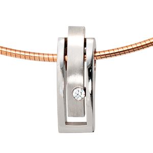 JOBO Anhänger 950 Platin teilmattiert 1 Diamant Brillant 0,10ct. JOBO Anhänger 950 Platin teilmattiert 1 Diamant Brillant 0,10ct.