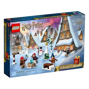 LEGO 76418 Harry Potter Adventskalender 2023, Weihnachtskalender mit 24 Geschenken inkl. 18 Hogsmeade Mini-Modelle und 6 Minifiguren wie Hermine Granger und Draco Malfoy, Spielzeug zu Weihnachten