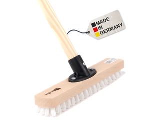 BawiTec Wischer-Schrubber 30cm ppn-weiß Scheuerbürste Stiel Bodenwischer Bürste