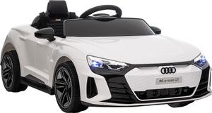 HOMCOM Kinder Elektroauto, Kinderauto mit Fernbedienung, AUDI RS e-tron GT Kinderfahrzeug mit Sicherheitsgurt, Hupe & Musik & Scheinwerfer, bis 5 km/h, für Kinder 3-5 Jahre, Weiß