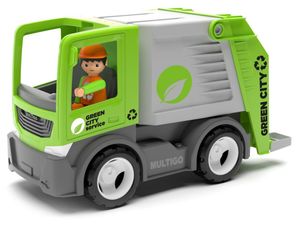 Multigo Müllwagen LKW Lastwagen mit Spielfigur Mülltonne Müllabfuhr Fahrzeug +3J