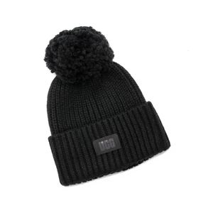 UGG Chunky Rib Knit Beanie 20165-BLK, Kobiety, Czapki, Czarny, Rozmiar: Jeden rozmiar EU