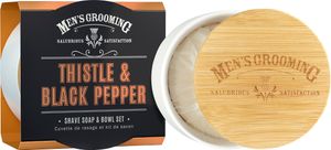 Scottish Fine Soaps męskie mydło do golenia w pudełku - oset i czarny pieprz, 100 g