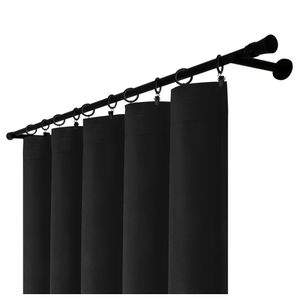 Záclona s volánovou páskou záves zamatový 140x280 cm čierny záves velvet