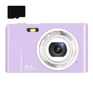 INF Digitalkamera mit 48 MP, 1080p HD-Video, 16x Zoom, 32GB-Speicherkarte Violett