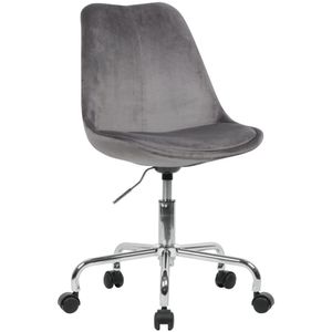 FineBuy Kancelárska stolička Velvet | Dizajnová otočná stolička s operadlom | Pracovná stolička s maximálnou nosnosťou 110 kg | Škrupinová stolička s kolieskami | Otočná stolička