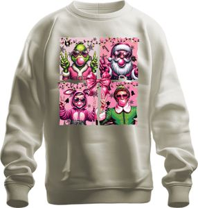 Holly Jolly Christmas Movies Ružový vianočný film - Vianočný Xmas Uni vianočný sveter, Príroda, XXL