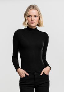 Urban Classics Damen Longsleeve Ladies Turtleneck Longsleeve Black-L