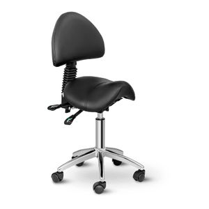 sedlová židle physa - 550-690 mm - 150 kg - černá