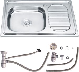 Melko Küchenspüle Edelstahl Spülbecken - Einbauspüle 75CM Ausrichtung Links