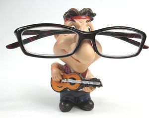 Brillenhalter Brillenständer Brillenablage Handgefertigt aus Polyresin Motiv Musiker