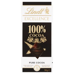 Lindt Excellence 100 Prozent Kakao Schokoladentafel Cacao pur 50g
