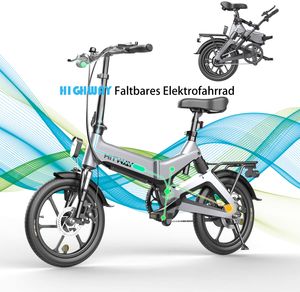 E-Bike, Faltbares Elektrofahrrad 250W 36V, mit LCD-Display, 16-Zoll-Reifen, Leichtes Elektrofahrrad mit Rahmen aus Magnesiumlegierung