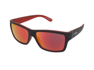 Alpina Sonnenbrille Damen und Herren, Gläserfarbe Brillen:Rot