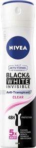 Nivea Black & White Invisible Clear Spray Deodorant 150mL