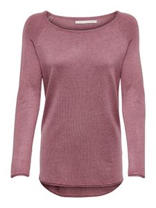 Only Damen-Pullover Mila Lacy L/S Long KNT Pulli 15109964, Größe:L, Farbe:Bordeaux