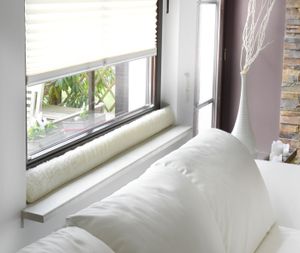 BigDean Zugluftstopper 100cm Fenster Schurwolle Türstopper Zugluftstop Natur BigDean Zugluftstopper 100cm Fenster Schurwolle Türstopper Zugluftstop Natur