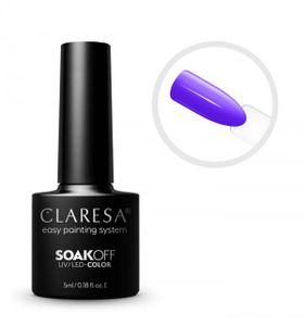 CLARESA SoakOFF UV/LED Gel - Neon 6 Purple, 5 ml