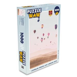 MuchoWow® Puzzle 1000 Teile Heißluftballon - Wüste - Himmel - Landschaft - Natur - Spielzeug - Alt und Jung - Spiele - Puzzeln