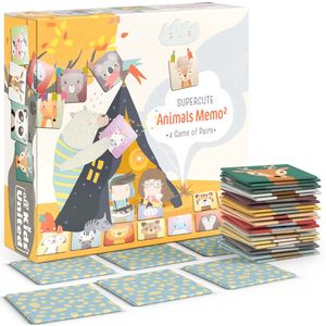 Memo² Legekartenspiel Gedächtnisspiel Classic - 72 Karten mit süßen Tier-Paaren; Game Lern-Spielzeug für Kinder ab 2 Jahren