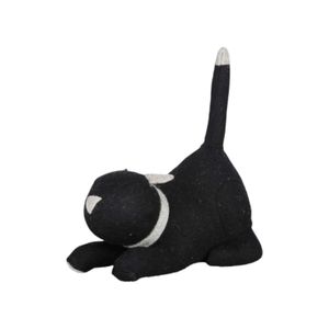 Esschert Design türstopper Katze 26,4 x 30,5 cm Filz schwarz/weiß, Farbe:Schwarz,Weiß