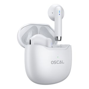 Oscal HiBuds 5 In Ear Kopfhörer Bluetooth, Kopfhörer Bluetooth 5.3, Touch Sensoren, IPX4 Wasserdicht, Weiß