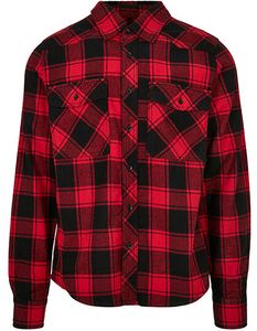 Pánská košile Urban Classics Checkshirt red/black - 5XL