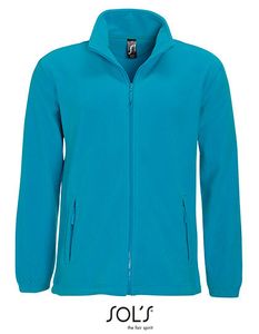 SOLS Pánska fleecová bunda Fleece Jacket 55000 Turquoise Aqua XL
