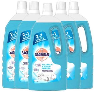 Sagrotan Allzweck-Reiniger Frischetraum – 2in1 Desinfektionsmittel für die Oberflächenreinigung - 5 x 1,5l