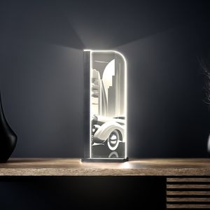 Luverre LED Tischleuchte Retro Future Rechteck Anthrazit