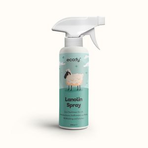 eco:fy Lanolin-Spray, flüssiges Wollfett als Spray zum Nachfetten von Wollkleidung, Wollhosen und Wollschuhen, pestizidfrei und vonSchafen, schnelle Wollpflege