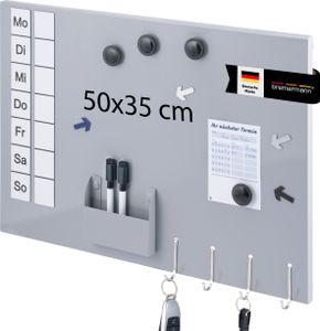 bremermann Magnettafel aus Metall, beschreibbar, viel Zubehör, hellgrau lackiert bremermann Magnettafel aus Metall, beschreibbar, viel Zubehör, hellgrau lackiert