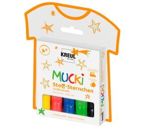 KREUL Stoff-Sternchen Stoffmalstift "MUCKI" 5er-Set