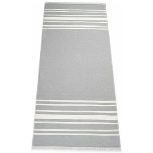 Für Ihn – Fouta Hamamtuch mit Frottee – 80 x 180 cm – Grau und Natur