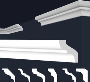 MARBET DESIGN Stuckleisten XPS Styropor weiß - Deckenleisten Deckenstuck Leisten E-Leisten - (2 Meter / 1 Leiste E-6) MARBET DESIGN Stuckleisten XPS Styropor weiß - Deckenleisten Deckenstuck Leisten E-Leisten - (2 Meter / 1 Leiste E-6)