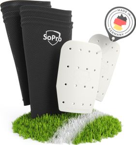 SoPro Mini Schienbeinschoner für Fußball - inklusive Socken - Für Kinder & Erwachsene - leicht, klein, rutschfest & geruchsneutral SoPro Mini Schienbeinschoner für Fußball - inklusive Socken - Für Kinder & Erwachsene - leicht, klein, rutschfest & geruchsneutral