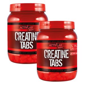 2x Activlab Kreatin-Monohydrat | 300 Tabletten je Behälter (insg. 600 Stück) | hochdosiert | geschmacksneutral | Creatine Muskelaufbau Kraftsport | Body Building supplement (2er Pack)