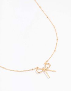 Lovisa - Goldene Kugelkette Mit Schleife Halskette