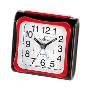 DUGENA 4460618 Wecker Kunststoff Analog Licht Alarm rot-schwarz