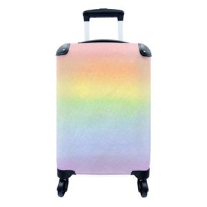 Koffer - Handgepäck - Kinder Illustration Regenbogen auf Aquarellpapier - 35x55x20 cm - Trolley