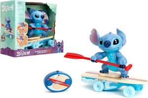 Jada Toys RC Surfer Stitch - 1-kanałowy zdalnie sterowany pojazd 2,4 GHz z funkcją obracania i wheelie, 25 cm, wielokolorowy Jada Toys RC Surfer Stitch - 1-kanałowy zdalnie sterowany pojazd 2,4 GHz z funkcją obracania i wheelie, 25 cm, wielokolorowy